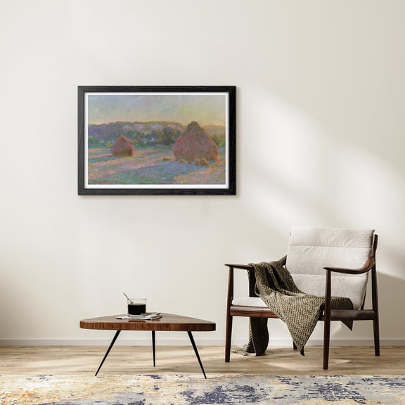 Claude Monet Canvas Prints Wall Art Oil Painting Reproduction, Stacks of Wheat (End of Summer), 16" X 24"