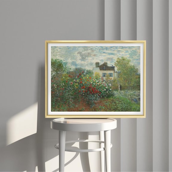 Claude Monet Canvas Prints Wall Art Oil Painting Reproduction, The Artist's Garden in Argenteuil (A Corner of the Garden with Dahlias)