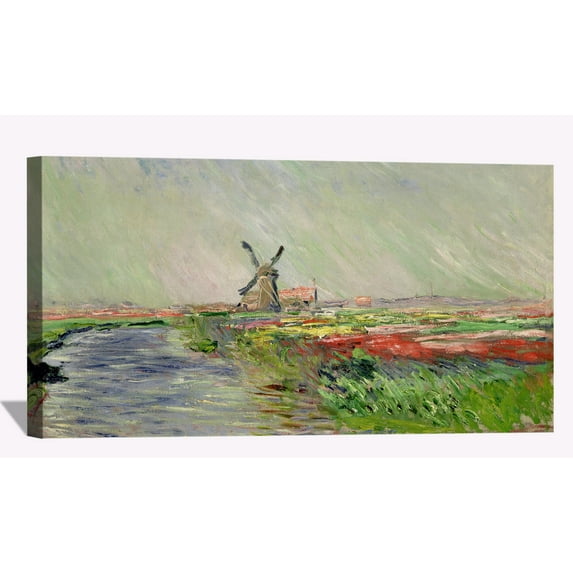 Claude Monet Canvas Wall Art Monet Champ De Tulipes Framed Painting For Bedroom Livingroom Office