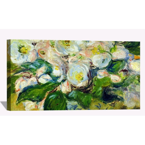 Claude Monet Canvas Wall Art Monet Christmas Roses Framed Painting For Bedroom Livingroom Office