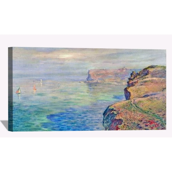 Claude Monet Canvas Wall Art Monet Cliff At Grainval Near Fecamp Framed Painting For Bedroom Livingroom Office