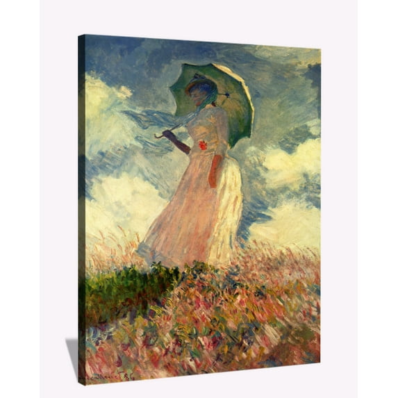 Claude Monet Canvas Wall Art Monet La Femme Framed Painting For Bedroom Livingroom Office