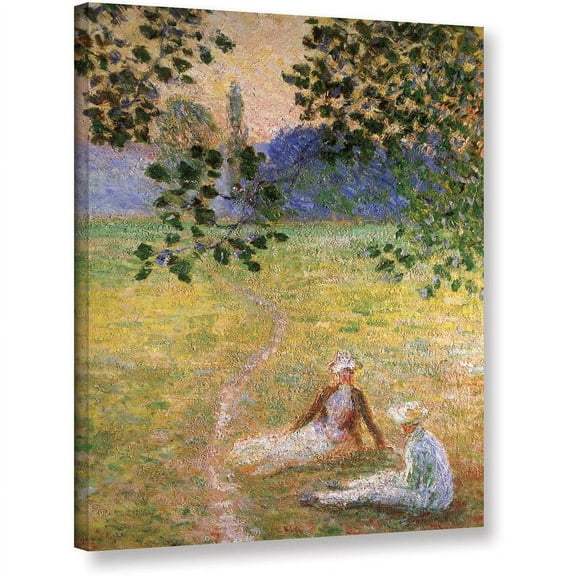 Claude Monet "Eve In The Meadow At Giverny" Gallery-Wrapped Canvas