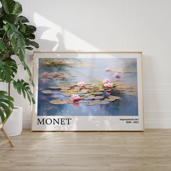 Claude Monet Exhibition Art Landscape Maximalist Decor, Unframed Paper Poster 8x10in