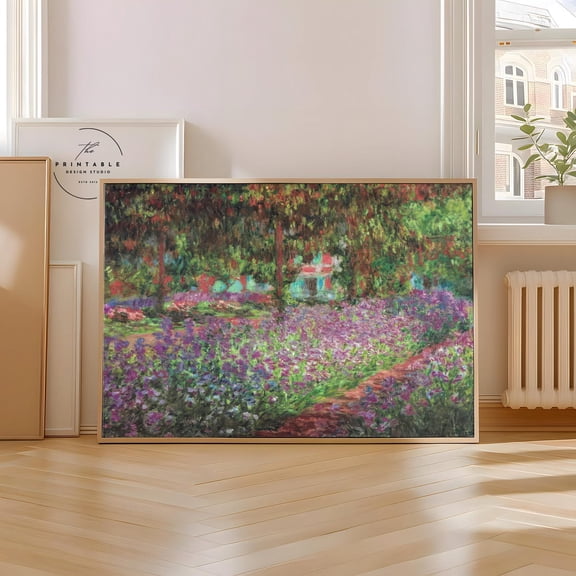 Claude Monet Garden At Giverny Print, Unframed Paper Poster 8x10in