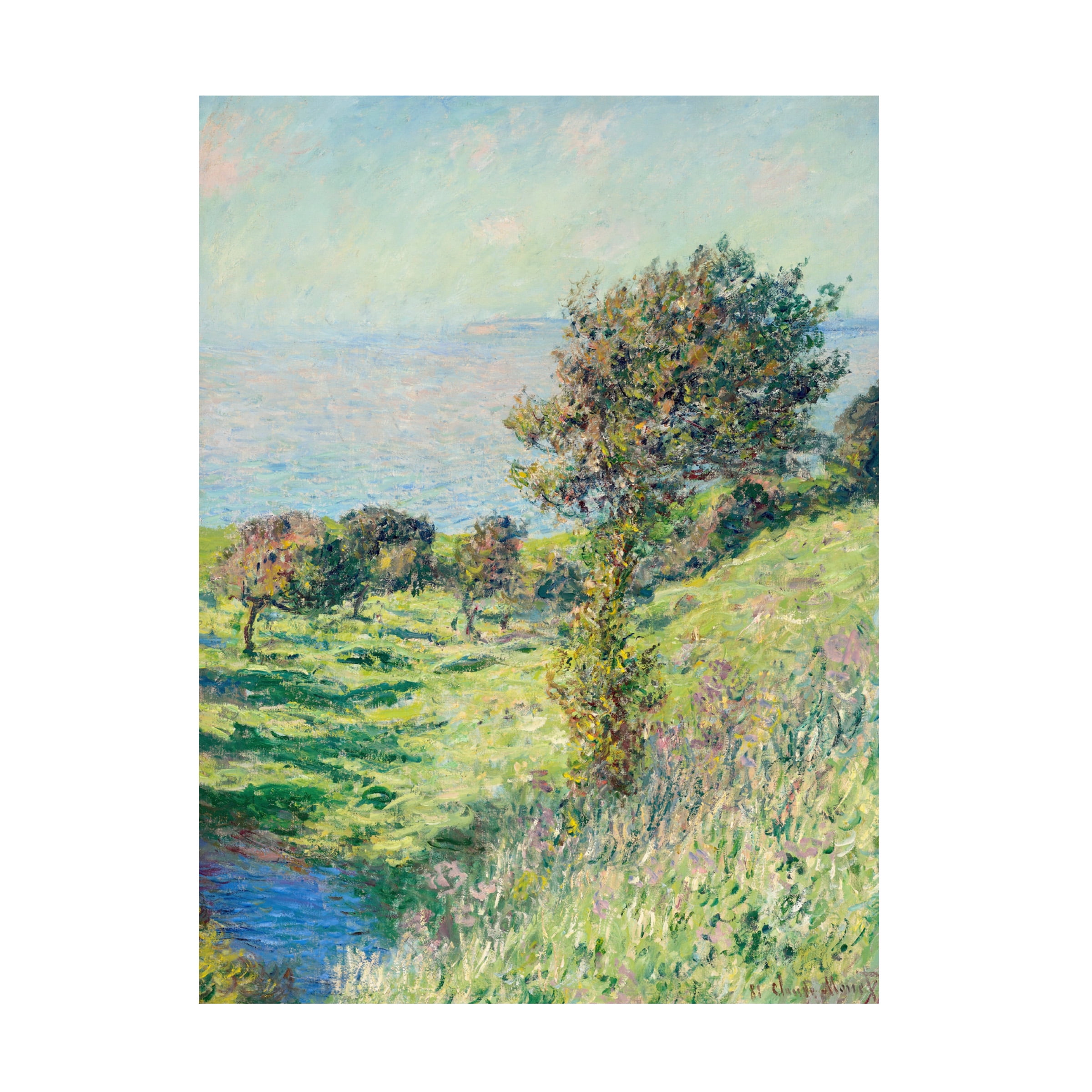 Claude Monet 'Gust of Wind' 19" x 14" Canvas Art