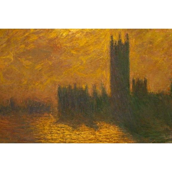 Claude Monet Houses Of Parliament Stormy Sky Impressionist Art Posters Claude Monet Prints Nature Landscape Painting Claude Monet Wall Art French Decor Cool Wall Art Print Poster