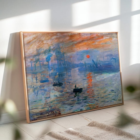 Claude Monet Impression Sunrise Art, Famous Impressionism Wall Decor, Vintage French Sunrise Print, Coastal Poster