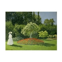 Claude Monet 'Jeanne Marie Lecadre in the Garden' Canvas Art