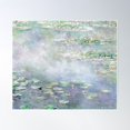 thumbnail image 1 of Claude Monet L'Eau Lilies | Le Bassin Aux Nymphéas Roses Effet D'Hiver Poster Wall Art, Modern Wall Decor For Living Room Bedroom, 12x18 UNFRAMED, 1 of 2