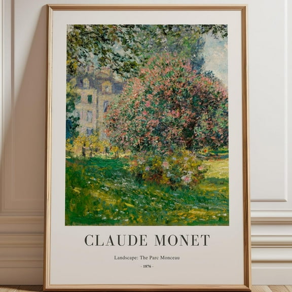 Claude Monet - Landscape: The Parc Monceau 1876 Wall Art - Vintage Wall Art - Landscape Painting - Giclee Print Wall Art, Modern Wall Decor, 8x12 UNFRAMED