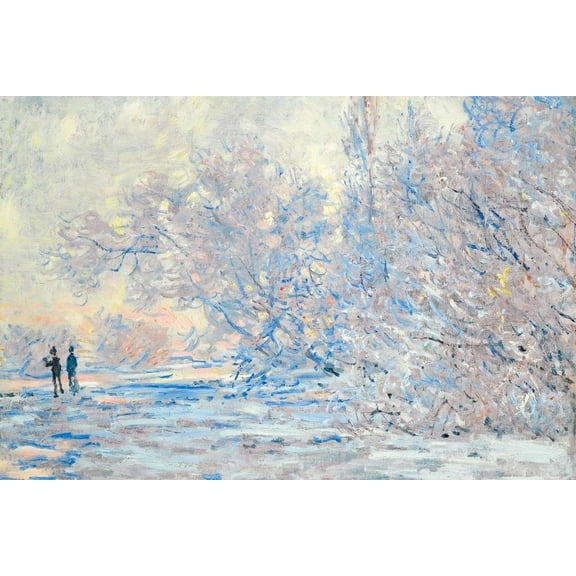 Claude Monet Le Givre Giverny The Frost At Giverny French Impressionist Artist Poster Dry Erase Wall Art