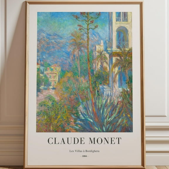 Claude Monet - Les Villas À Bordighera 1884 Wall Art - Vintage Poster - Landscape Painting Wall Art, Modern Wall Decor, 8x12 UNFRAMED