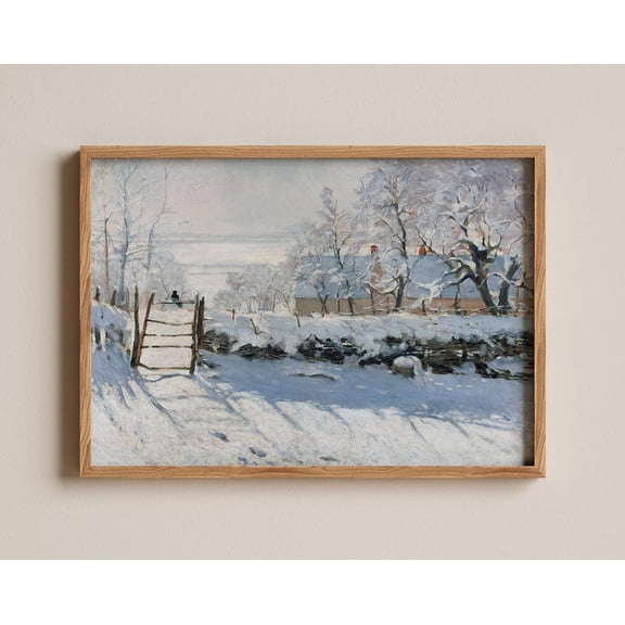 Claude Monet The Magpie Print - Winter Landscape Wall Art, Impressionist Snow Scene, Serene Nature Decor, Rustic Home Artwork Wall Art, Modern Wall Decor, 16x24 UNFRAMED