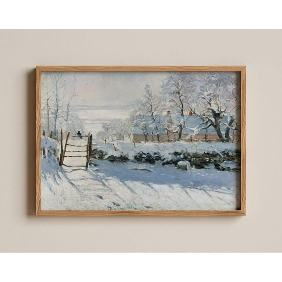 Claude Monet The Magpie Print - Winter Landscape Wall Art, Impressionist Snow Scene, Serene Nature Decor, Rustic Home Artwork Wall Art, Modern Wall Decor, 8x12 UNFRAMED