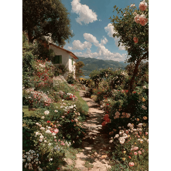 Claude Monet Minimal Floral Canvas Wall Art, Classic Nature Flower Exhibition Print Home Decor