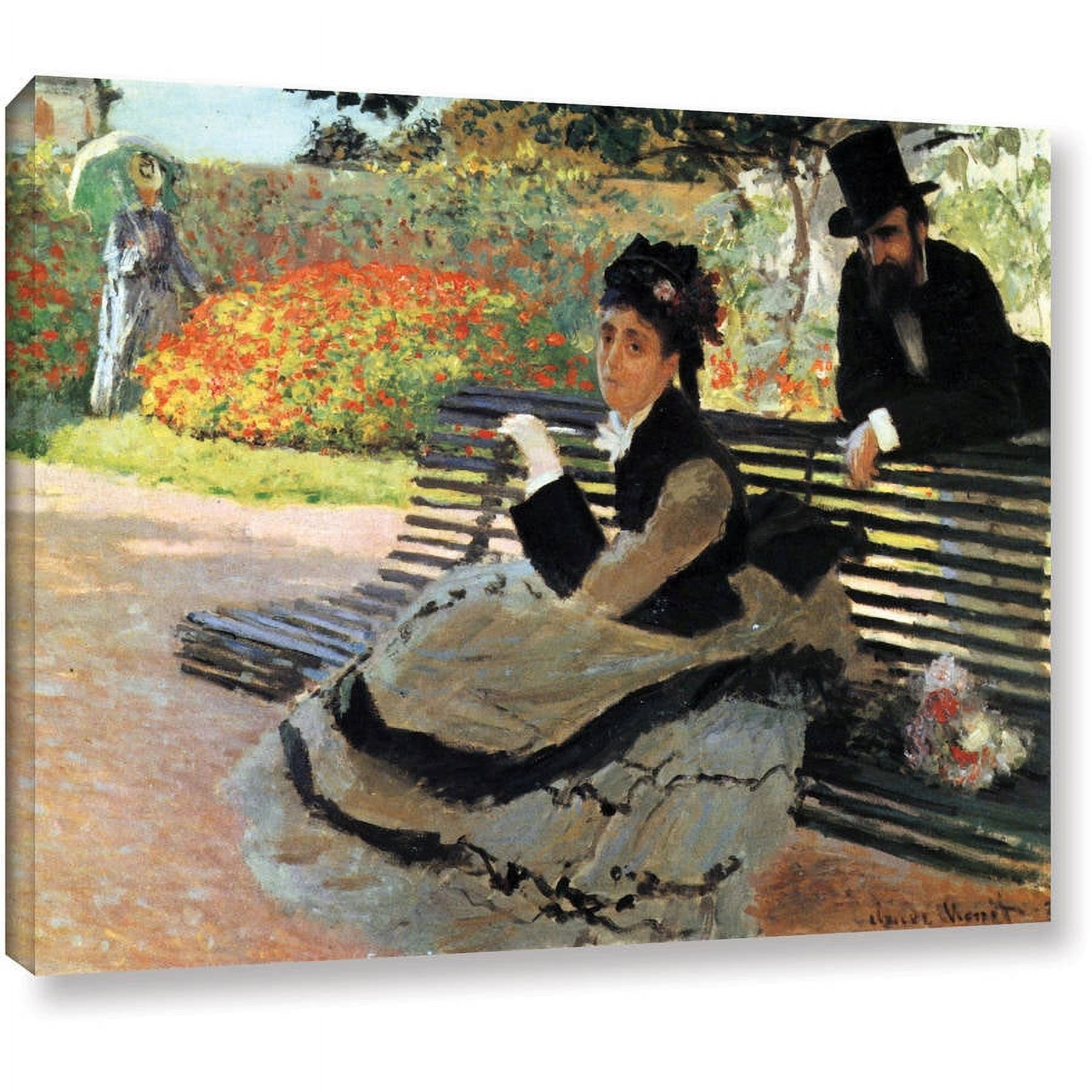Claude Monet "Park Bench" Wrapped Canvas Art