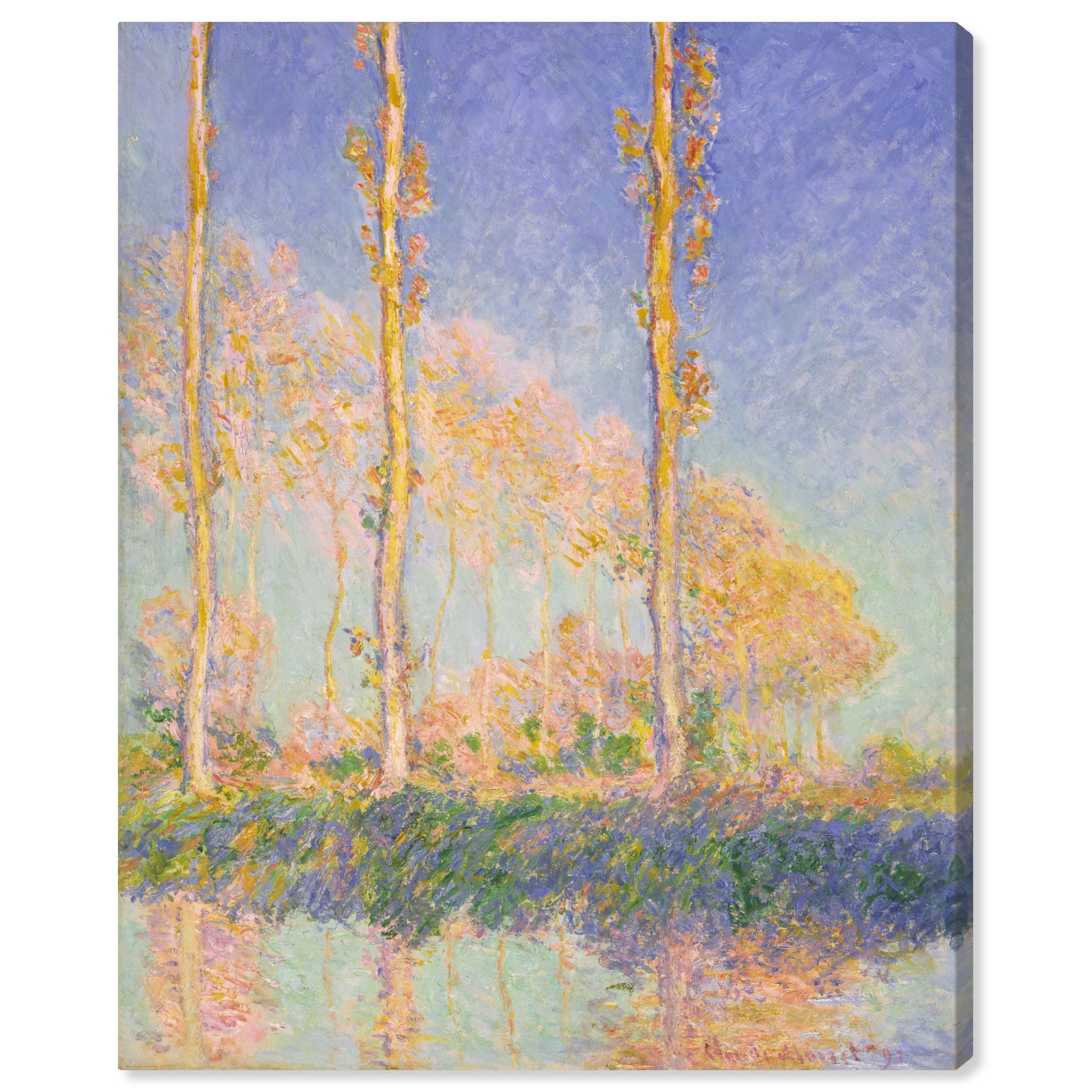 Claude Monet Poplars Gallery Wrapped Canvas Art Print, 24" x 20"