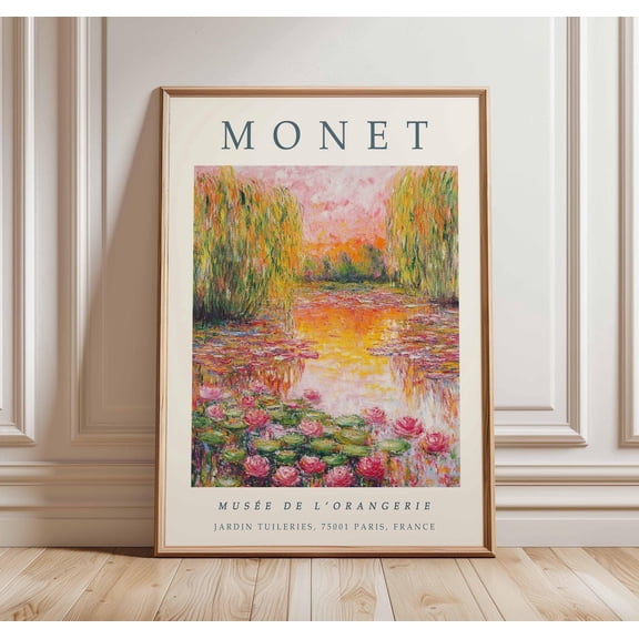 Claude Monet Poster, Monet Print, Botanical Poster, Floral Decor, Vintage Home Decor, Nature Art, Water Lilies Print, Gift Idea, Monet Art