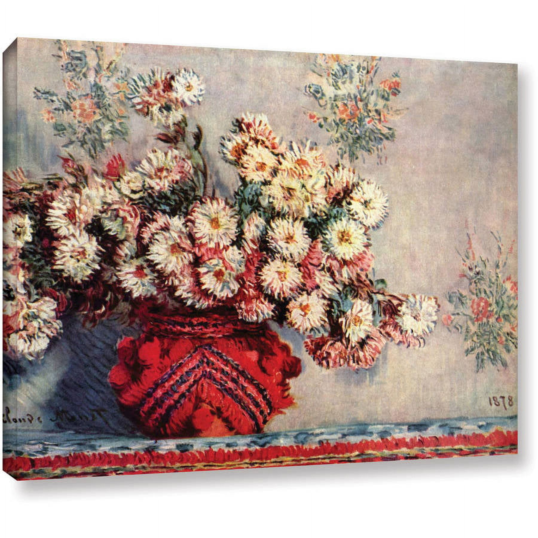 Claude Monet "Red Vase" Wrapped Canvas Art