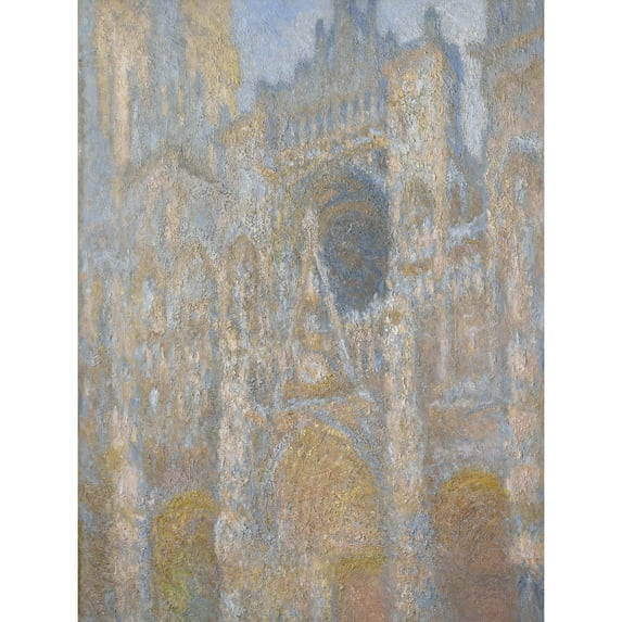 Claude Monet Rouen Cathedral Facade In Sunlight Painting Extra Large XL Wall Art Poster Print
