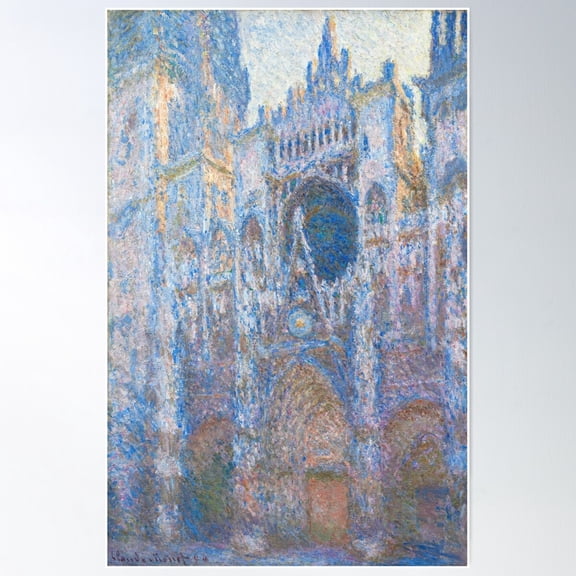 Claude Monet- Rouen Cathedral, West Façade Poster, 16x24 UNFRAMED