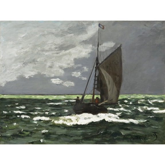 Claude Monet Seascape Storm 1866 Painting Extra Large XL Wall Art Poster Print