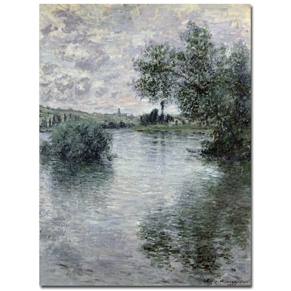 Claude Monet 'Seine at Vetheuil 1879' Impressionist Canvas Art