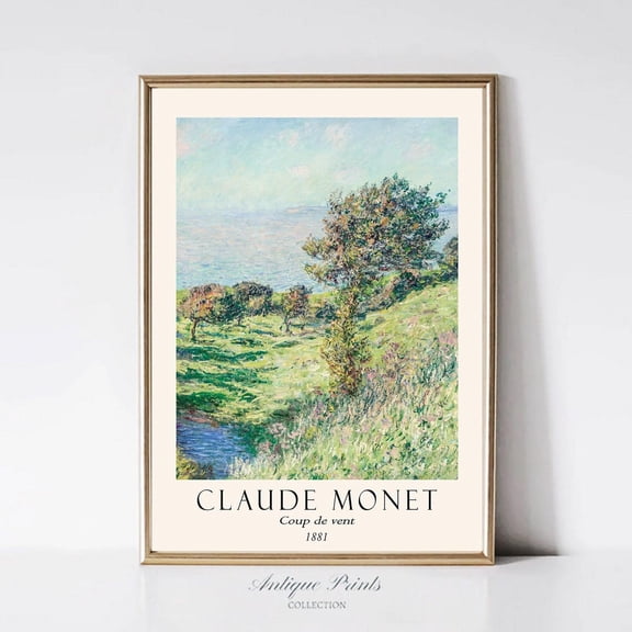 Claude Monet, Spring Monet Floral Wall Art, Vintage Impressionism Art, Monet, Monet Exhibition Poster,, Stretched Canvas Size 12x18