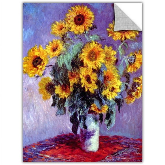 Claude Monet "Sunflowers" Removable Wall Art