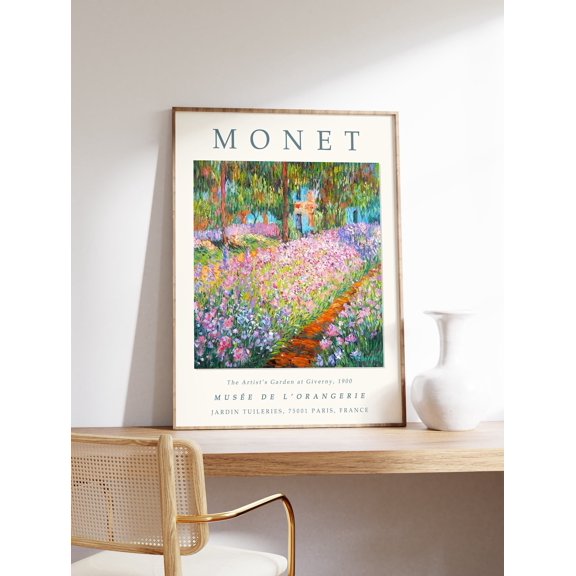 Claude Monet The Artists Garden Vintage French Floral Decor, Unframed Paper Poster 8x10in