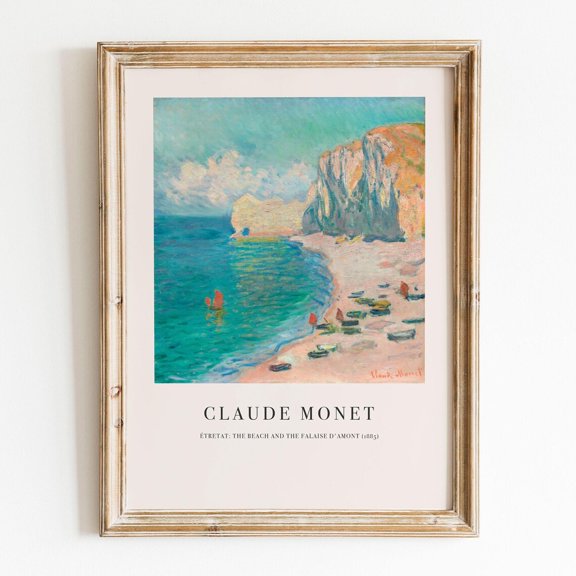Claude Monet The Beach Seaside French Decor Wall Art, Unframed Paper Poster 8x10in
