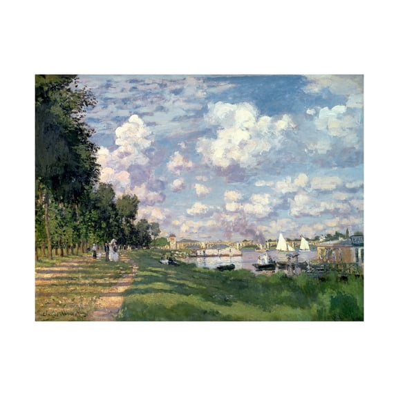 Trademark Fine Art Claude Monet The Marina at Argenteuil, 1872 Canvas Wall Art - 35x47