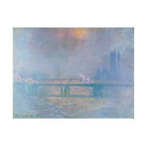 Trademark Fine Art Claude Monet The Thames With Charing Cross Bridge Canvas Wall Art - 14x19