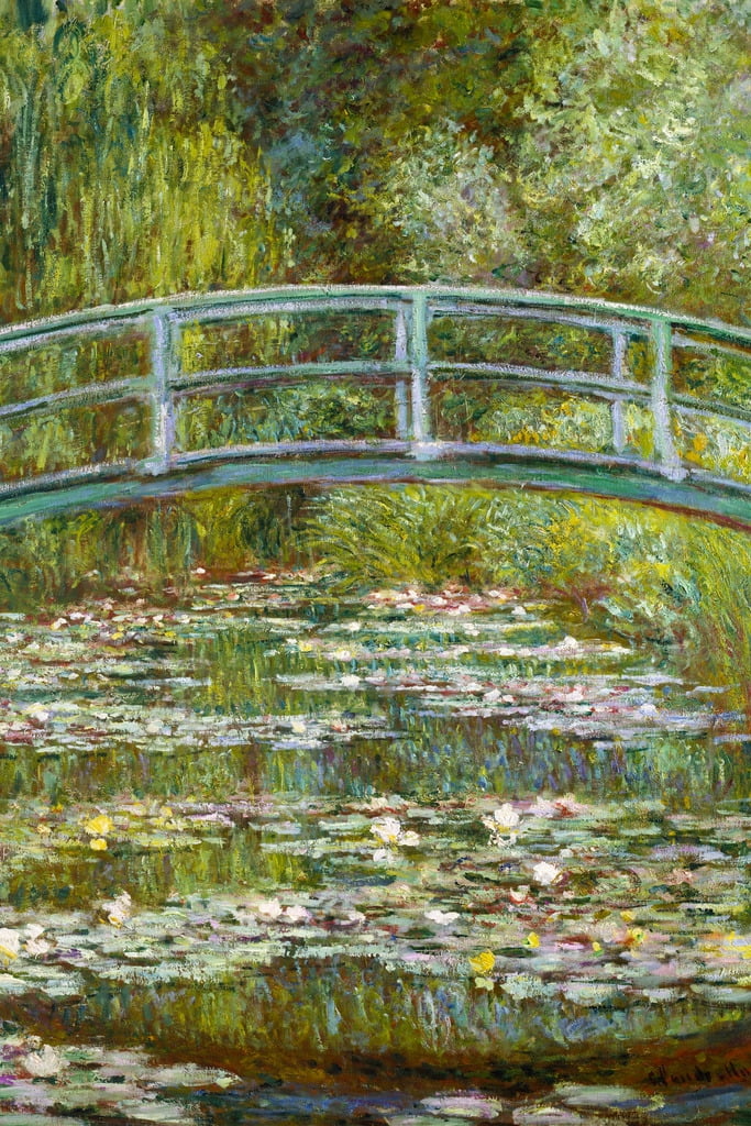 Claude Monet Water Lily Pond Japanese Bridge Canvas Art Print 12x18