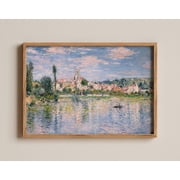 Claude Monet - V theuil in Summer, Impressionist French Village Art, Serene River Landscape, Monet Wall Print Unframed Paper Print
