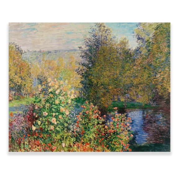 Claude Monet Wall Art - Garden of Montgeron in Giverny Art Poster - Impressionism Painting - Nature Landscape Painting for Living Room Bedroom Office Wall Decor 12×18inch unframed
