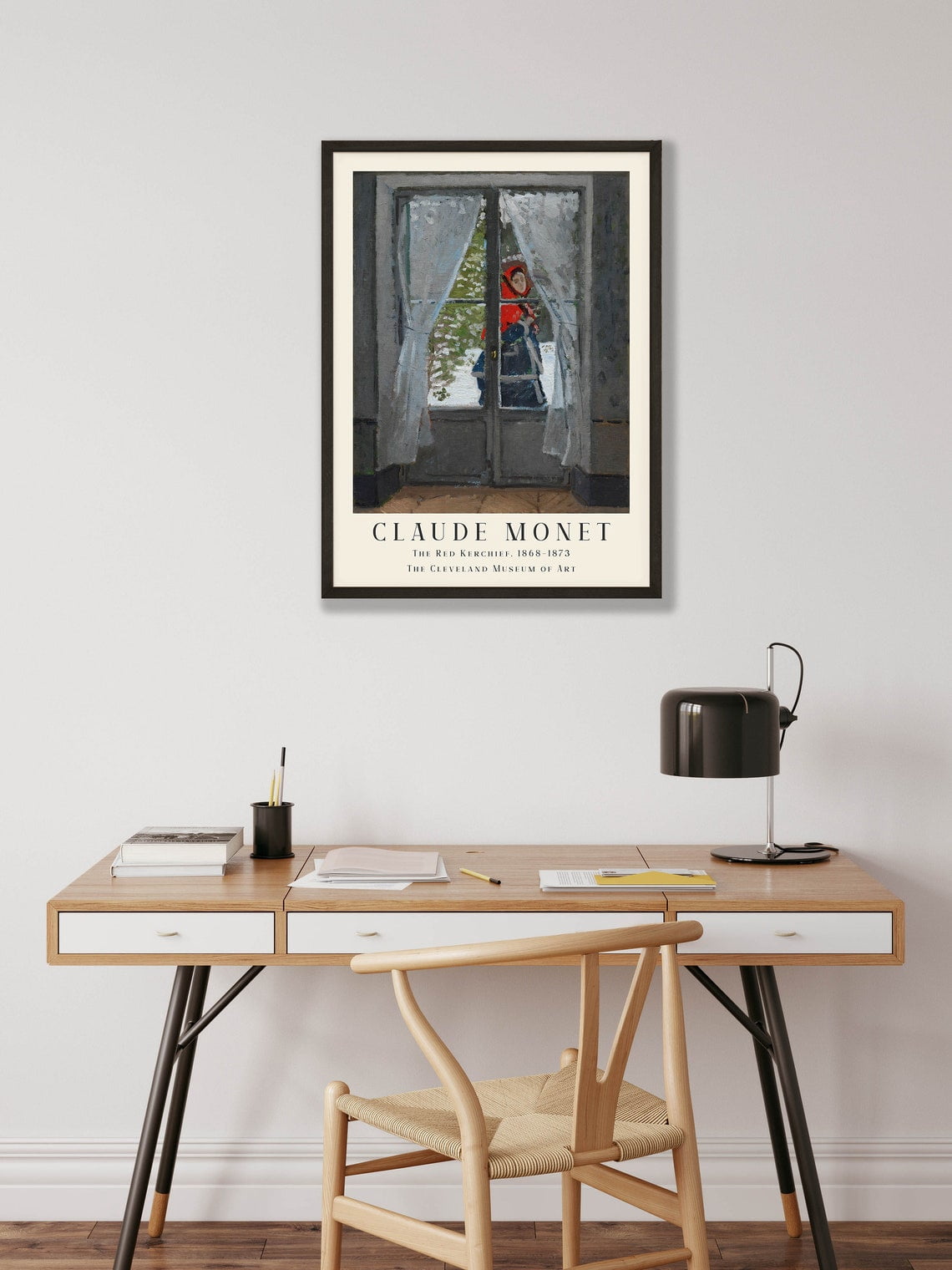 Jerchief Claude Monet Wall Art Print, Red Kerchief Museum, Living Room And ...