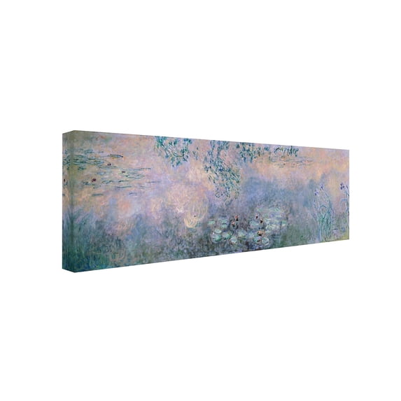 Trademark Fine Art Claude Monet Water Lilies 1914-22 Canvas Wall Art - 6x19