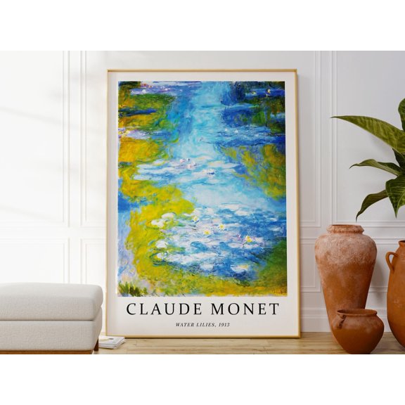 Claude Monet Water Lilies Botanical Art Print Poster