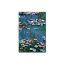 Trademark Fine Art Claude Monet Waterlilies Classic Canvas Wall Art - 16x24