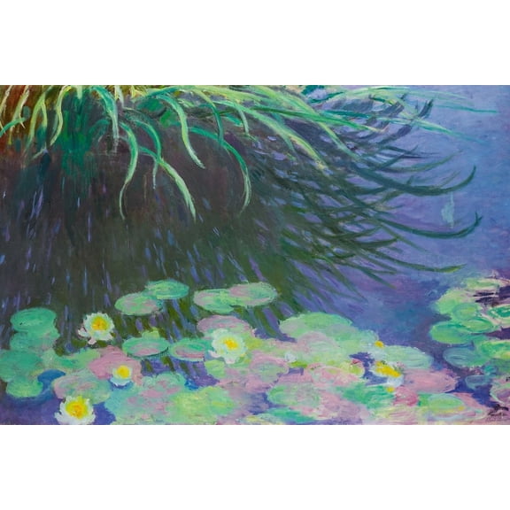 Claude Monet Waterlilies Morning French Impressionist Artist Impressionist Art Posters Claude Monet Prints Nature Landscape Painting Claude Monet Wall Art Cool Wall Art Print Poster
