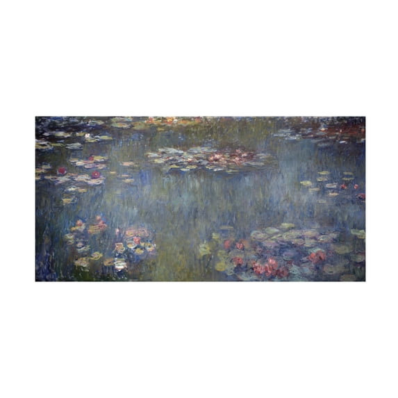 Claude Monet 'Waterlilies Pond Green Reflection' Canvas Art