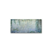 Trademark Fine Art Claude Monet Waterlillies Morning II Canvas Wall Art - 14x32