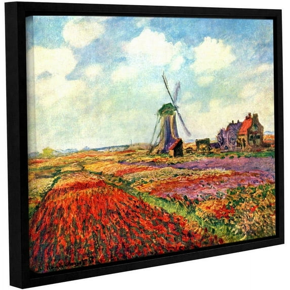 Claude Monet "Windmill" Floater-Framed Gallery-Wrapped Canvas