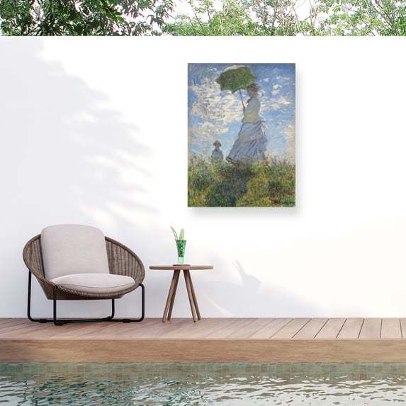 Claude Monet 'Woman With a Parasol 1875' Outdoor All-Weather Wall Decor