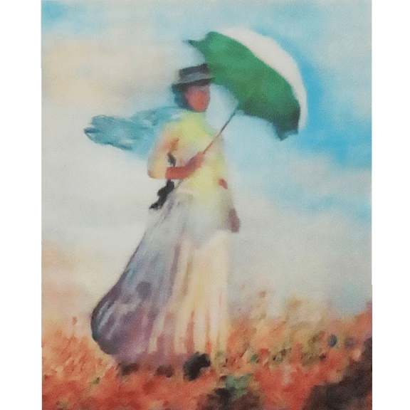 Claude Monet - Woman with a Parasol - 3D Lenticular Classic Art Poster - 8x10 - NEW