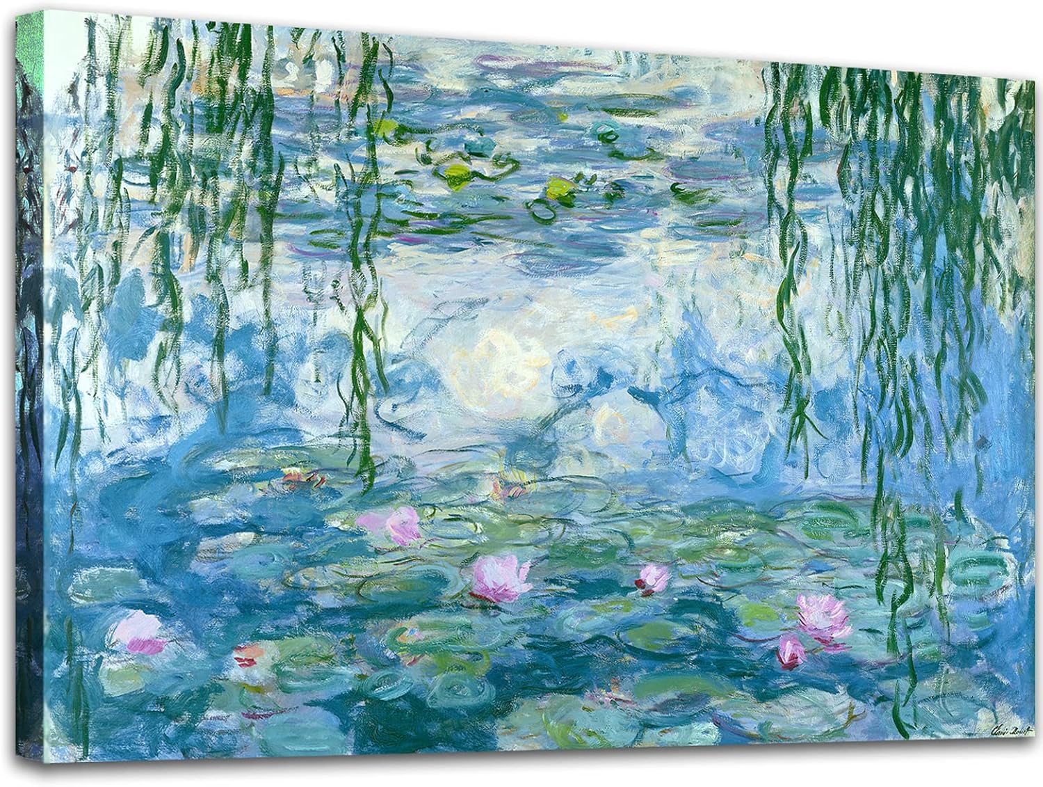 Claude Monet's Large Water Lilies Canvas Wall Art - Famous Painting ...