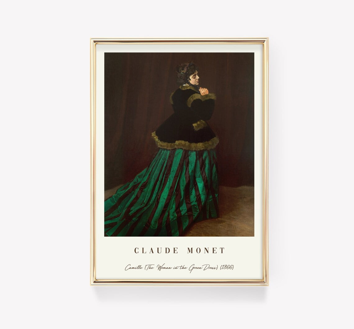 monet woman green dress Woman in a Green Dress by Monet