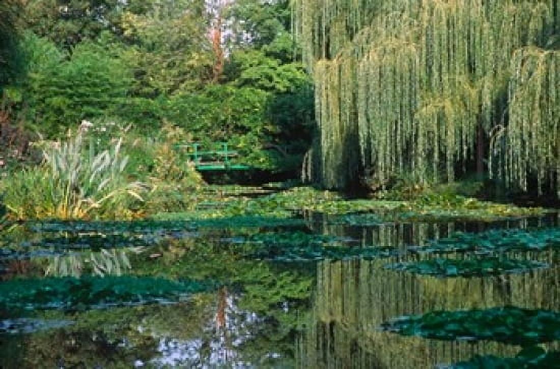 Claude Monets Garden Pond in Giverny France Canvas Art - Charles Sleicher DanitaDelimont (28 x 19)